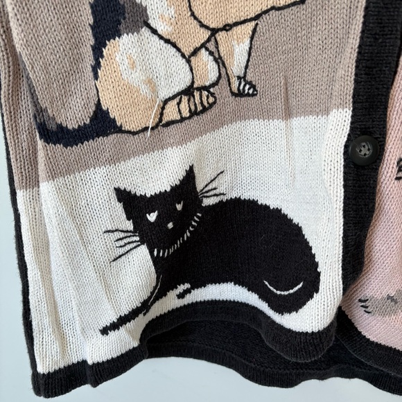 Vintage Blair Boutique Cat Sweater Vest XL Cat Lady Aesthetic Novelty Grannycore - Picture 7 of 11